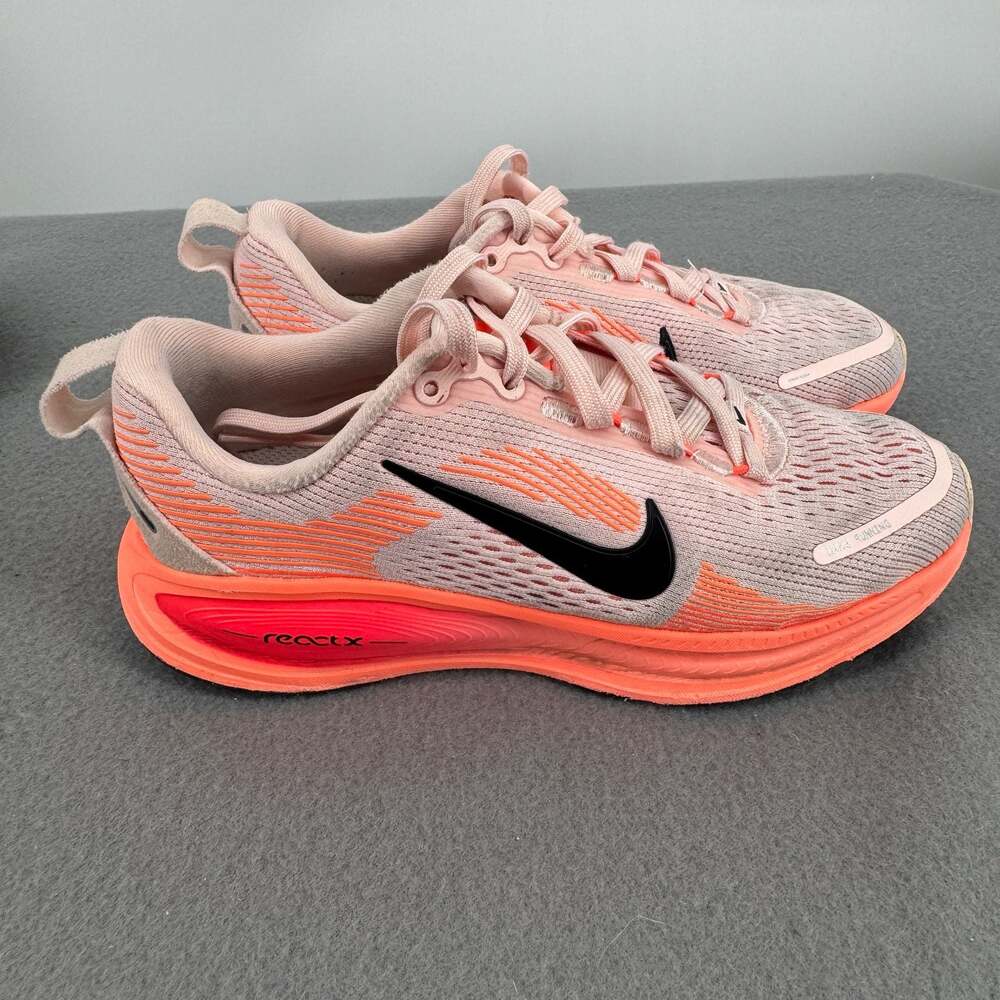 Nike Vomero 18 Girls 1Y Running Shoes Pink ReactX HQ2157-600 Athletic